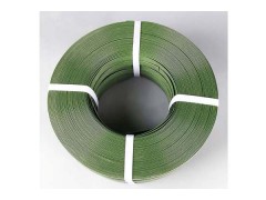 供應(yīng)綠色pet塑鋼打包帶木材廠打包帶15963940699